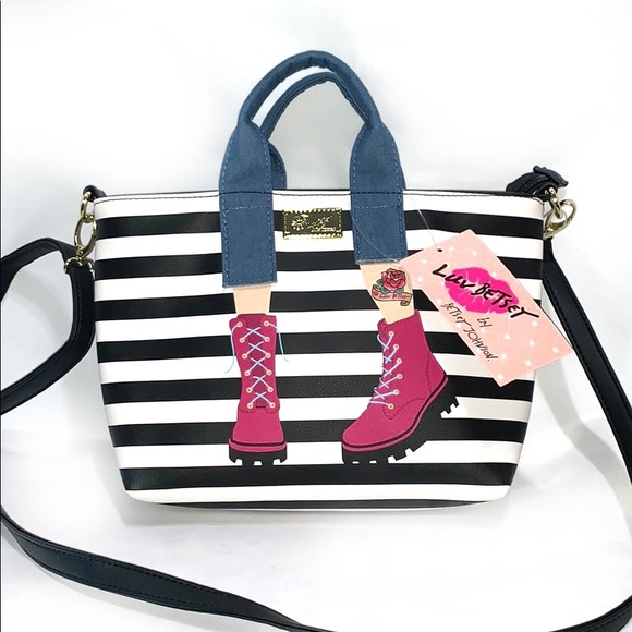 Betsey Johnson Handbags - NWT Betsy Johnson small stripe tote
